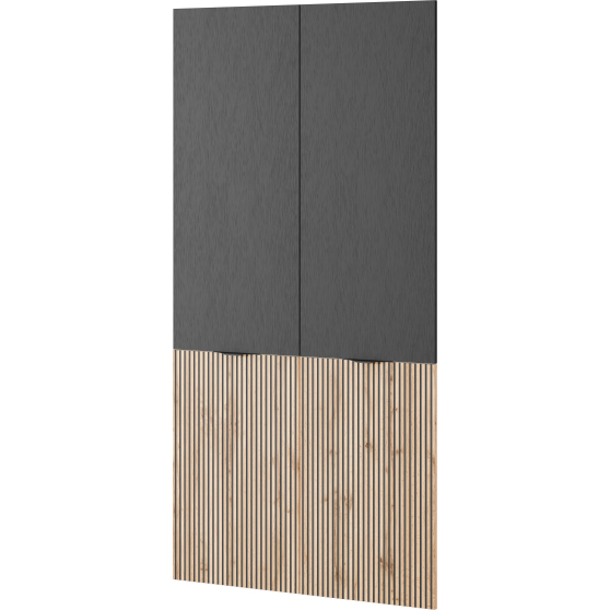 Drzwi do szaf SANDBOX Sento Czarny Grafitowy / Dąb Wotan SANDBOX Podstawowe