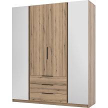 Szafa czterodrzwiowa 2 lustra 2F 3S Dąb Evoke KAJA Podstawowe