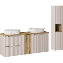 Zestaw mebli do łazienki 140 cm SET-NOC B OAK NOVA CASHMERE Podstawowe