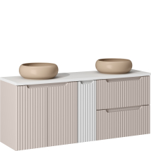 Szafka łazienkowa wisząca z umywalką 140 cm NOVA CASHMERE Podstawowe