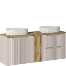 Szafka łazienkowa wisząca z umywalką 140 cm NOVA CASHMERE Podstawowe