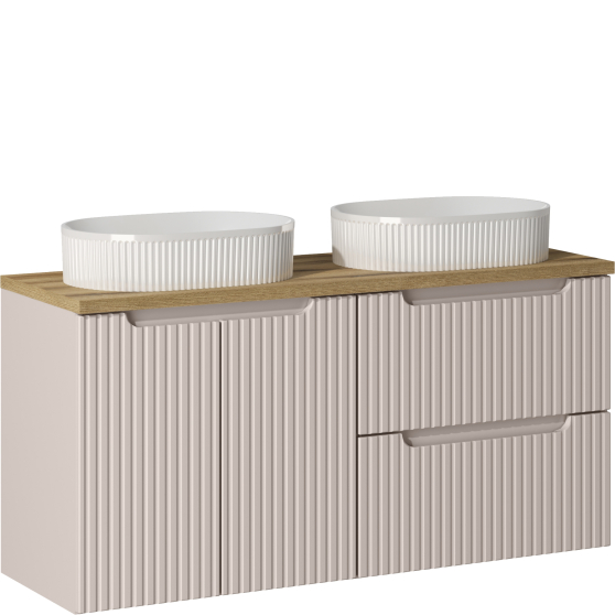 Szafka łazienkowa wisząca z umywalką 120 cm NOVA CASHMERE Podstawowe