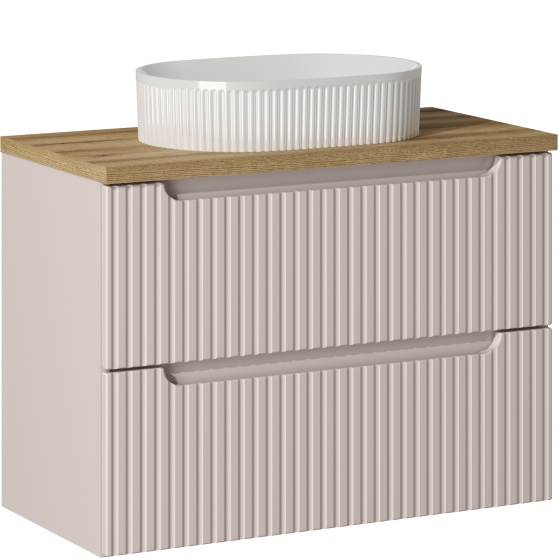 Szafka łazienkowa wisząca z umywalką 80 cm NOVA CASHMERE Podstawowe