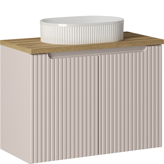 Szafka łazienkowa wisząca z umywalką 80 cm NOVA CASHMERE Podstawowe