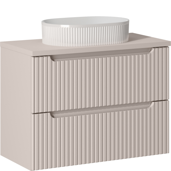 Szafka łazienkowa wisząca z umywalką 80 cm NOVA CASHMERE Podstawowe