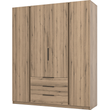 Szafa czterodrzwiowa z szufladami Dąb Evoke KAJA Podstawowe