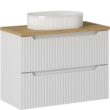 Szafka łazienkowa wisząca z umywalką 80 cm NOVA WHITE Podstawowe