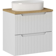 Szafka łazienkowa wisząca z umywalką 60 cm NOVA WHITE Podstawowe