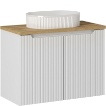 Szafka łazienkowa wisząca z umywalką 80 cm NOVA WHITE Podstawowe