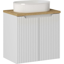 Szafka łazienkowa wisząca z umywalką 60 cm NOVA WHITE Podstawowe