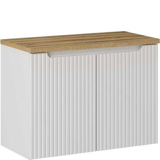 Zestaw szafek łazienkowych z blatem 80 cm NOVA WHITE Podstawowe