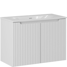 Szafka łazienkowa wisząca z umywalką 80 cm NOVA WHITE Podstawowe