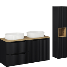 Zestaw mebli do łazienki 120 cm SET-NOB B OAK NOVA BLACK Podstawowe