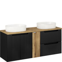 Szafka łazienkowa wisząca z umywalką 140 cm NOVA BLACK Podstawowe