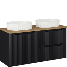 Szafka łazienkowa wisząca z umywalką 120 cm NOVA BLACK Podstawowe