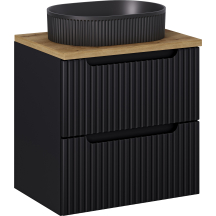 Szafka łazienkowa wisząca z umywalką 60 cm NOVA BLACK Podstawowe