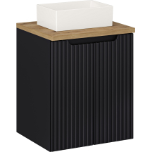 Szafka łazienkowa wisząca z umywalką 50 cm NOVA BLACK Podstawowe