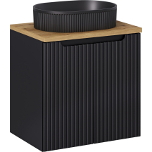 Szafka łazienkowa wisząca z umywalką 60 cm NOVA BLACK Podstawowe