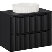 Szafka łazienkowa wisząca z umywalką 80 cm NOVA BLACK Podstawowe