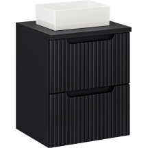 Szafka łazienkowa wisząca z umywalką 50 cm NOVA BLACK Podstawowe