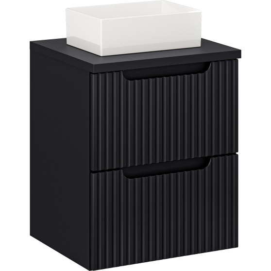 Szafka łazienkowa wisząca z umywalką 50 cm NOVA BLACK Podstawowe