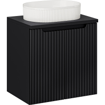 Szafka łazienkowa wisząca z umywalką 60 cm NOVA BLACK Podstawowe