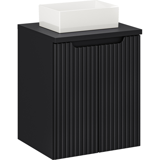 Szafka łazienkowa wisząca z umywalką 50 cm NOVA BLACK Podstawowe