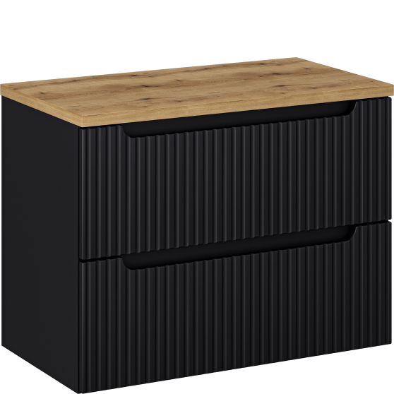 Zestaw szafek łazienkowych z blatem 80 cm NOVA BLACK Podstawowe