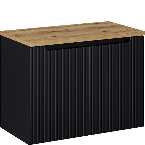 Zestaw szafek łazienkowych z blatem 80 cm NOVA BLACK Podstawowe