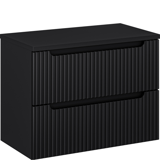 Zestaw szafek łazienkowych z blatem 80 cm NOVA BLACK Podstawowe