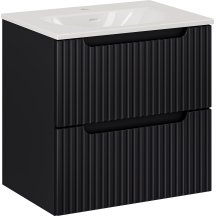 Szafka łazienkowa wisząca z umywalką 60 cm NOVA BLACK Podstawowe