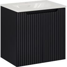 Szafka łazienkowa wisząca z umywalką 60 cm NOVA BLACK Podstawowe