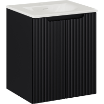 Szafka łazienkowa wisząca z umywalką 50 cm NOVA BLACK Podstawowe