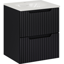 Szafka łazienkowa wisząca z umywalką 50 cm NOVA BLACK Podstawowe