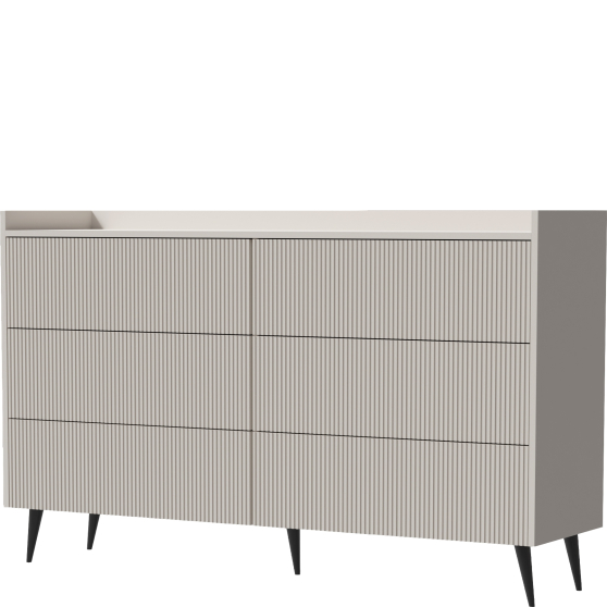 Komoda kaszmir z szufladami frezowane fronty ADEMO Podstawowe