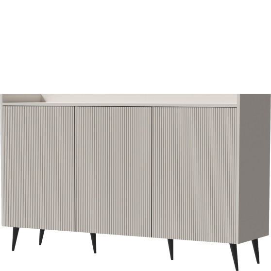 Komoda kaszmir trzydrzwiowa frezowane fronty ADEMO Podstawowe