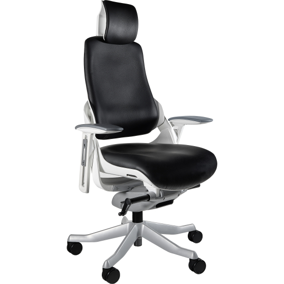 Fotel obrotowy ergonomiczny WAU SKÓRA NATURALNA Podstawowe (1)
