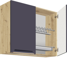 Szafka górna wisząca z ociekarką 2 drzwi 80 cm GLA-53G GLAMOUR BLUE Podstawowe