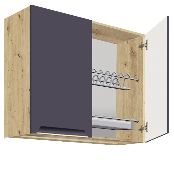 Szafka górna wisząca z ociekarką 2 drzwi 80 cm GLA-53G GLAMOUR BLUE Podstawowe