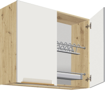 Szafka górna wisząca z ociekarką 2 drzwi 80 cm GLA-53G GLAMOUR WHITE Podstawowe