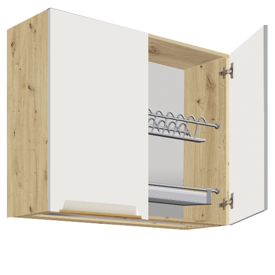 Szafka górna wisząca z ociekarką 2 drzwi 80 cm GLA-53G GLAMOUR WHITE Podstawowe