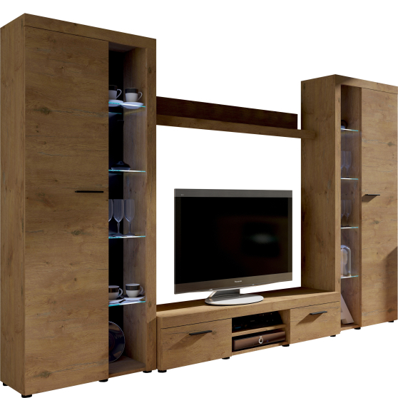 Zestaw mebli do salonu DL01 Dąb Lefkas RUMBA XL Podstawowe