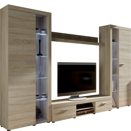 Zestaw mebli do salonu SO01 Dąb Sonoma RUMBA XL Podstawowe