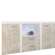 Komoda BJ20 2F2S Beton Jasny / Biały RUMBA Podstawowe