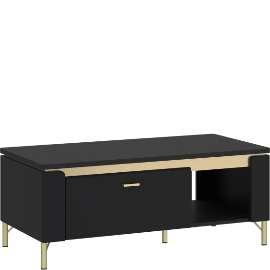 Stolik z szufladą Czarny Mat LAZT01 NORICA Podstawowe