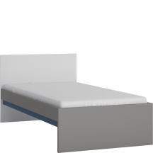 Łóżko 90 x 200 ze stelażem i materacem LASZ01 Błękit LASER Podstawowe