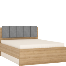 Łóżko 140 x 200 ze stelażem i materacem LYOZ02 LYON JASNY Podstawowe