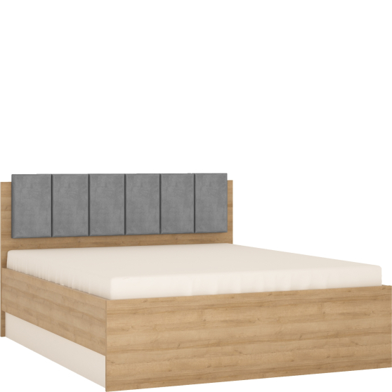 Łóżko 160 x 200 ze stelażem i materacem LYOZ04 LYON JASNY Podstawowe
