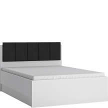 Łóżko 140 x 200 ze stelażem i materacem LYOZ02 LYON BIAŁY Podstawowe