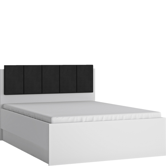 Łóżko 140 x 200 ze stelażem i materacem LYOZ02 LYON BIAŁY Podstawowe